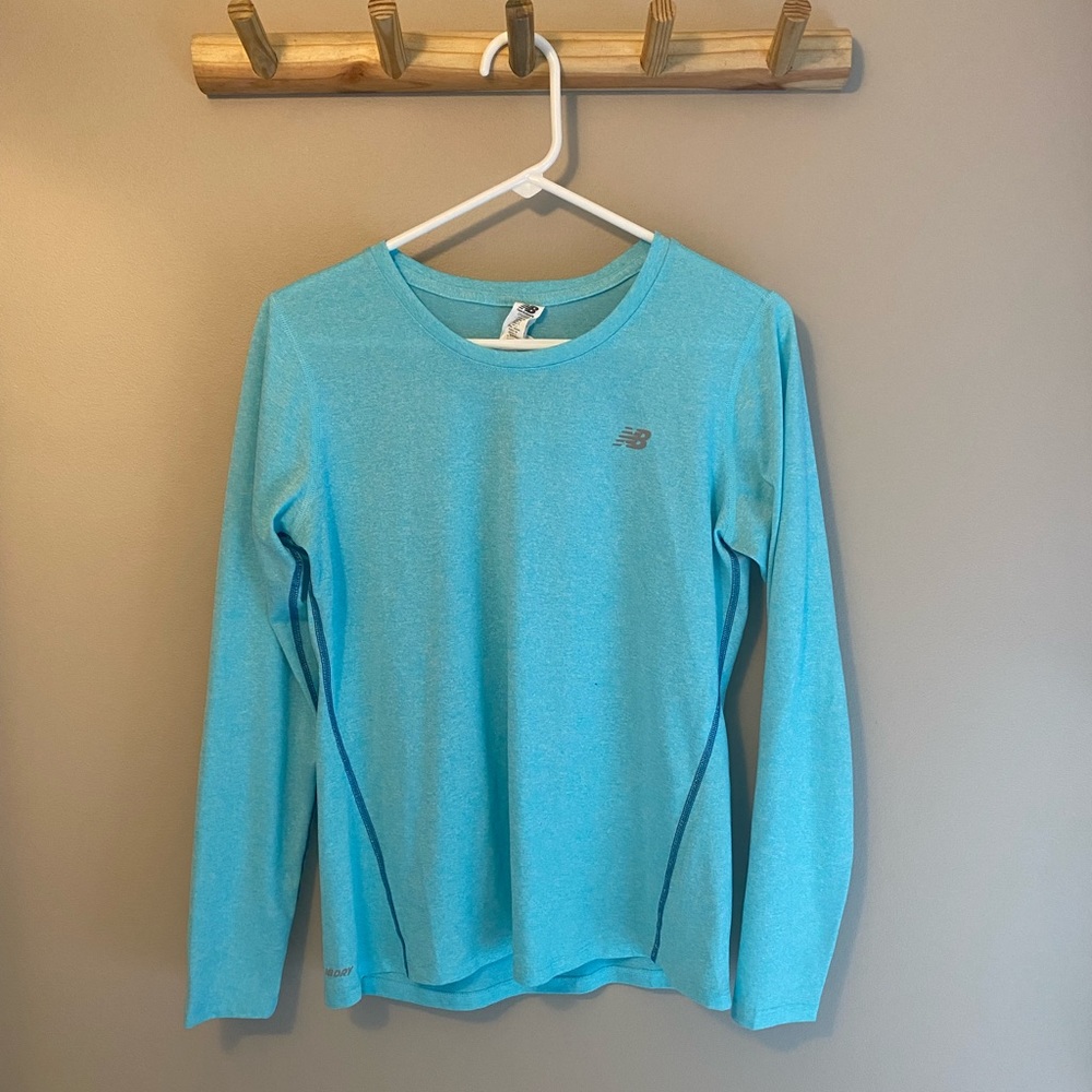 Women’s Light Blue Long Sleeve New Balance Shirt